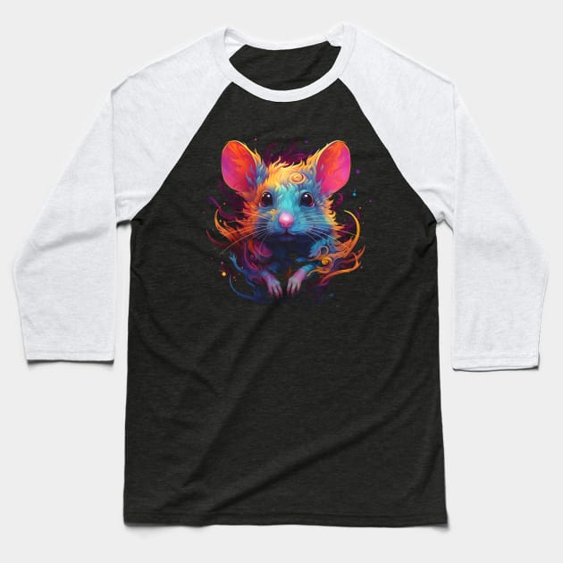 Neon Rodent #1 Baseball T-Shirt by Everythingiscute